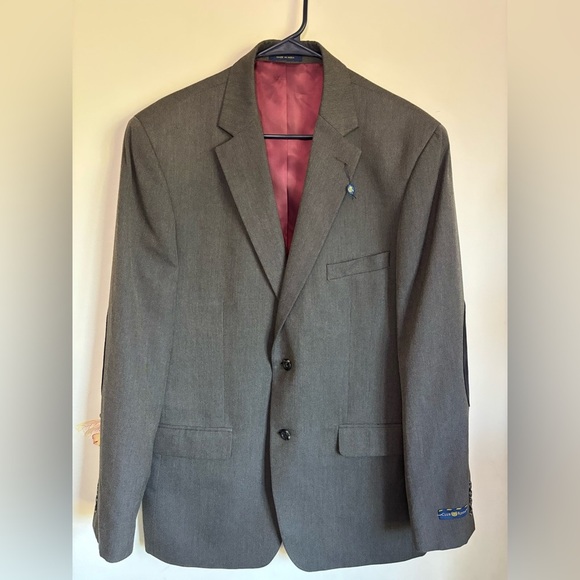New Club Room Men's Classic-Fit Stretch Suit Blazer Jacket Size 42 L Brown - Picture 2 of 16